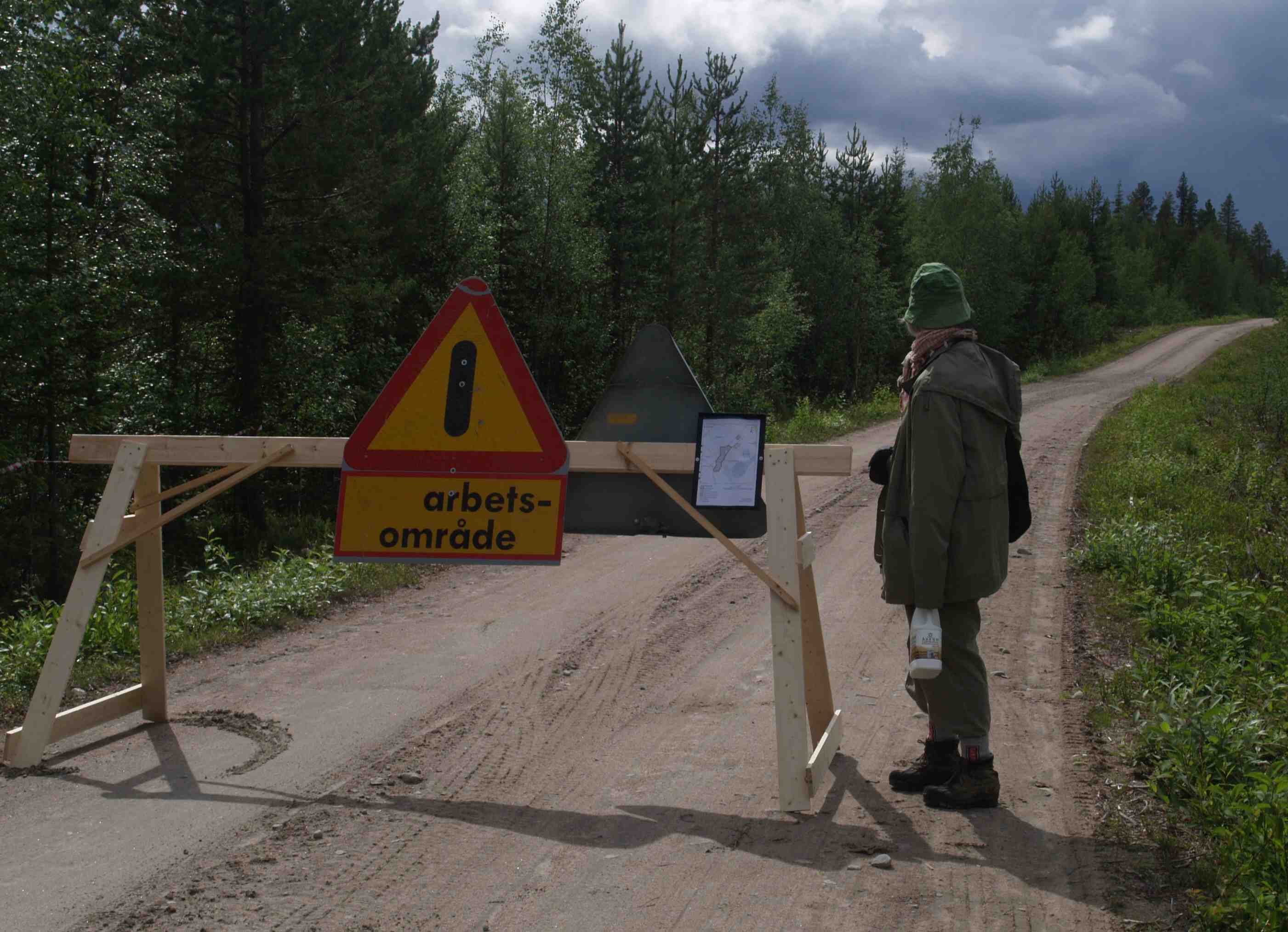 Vägspärr i Kallak