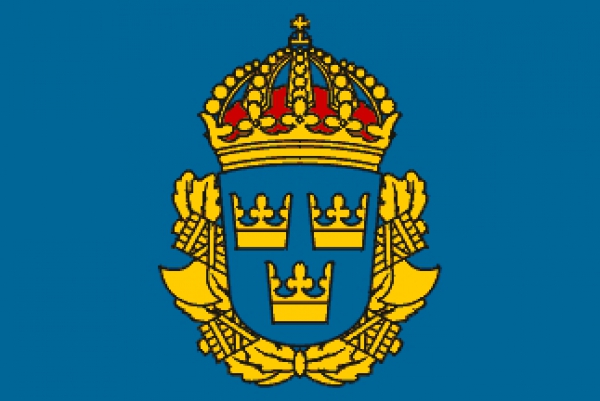 Svenskt polisemblem med spöknippet och bilan